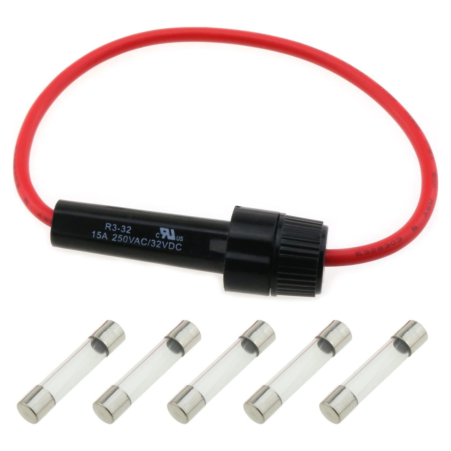 Soporte de Fusible 6EN1 LUORNG con 5 Fusibles 6x30mm 1A