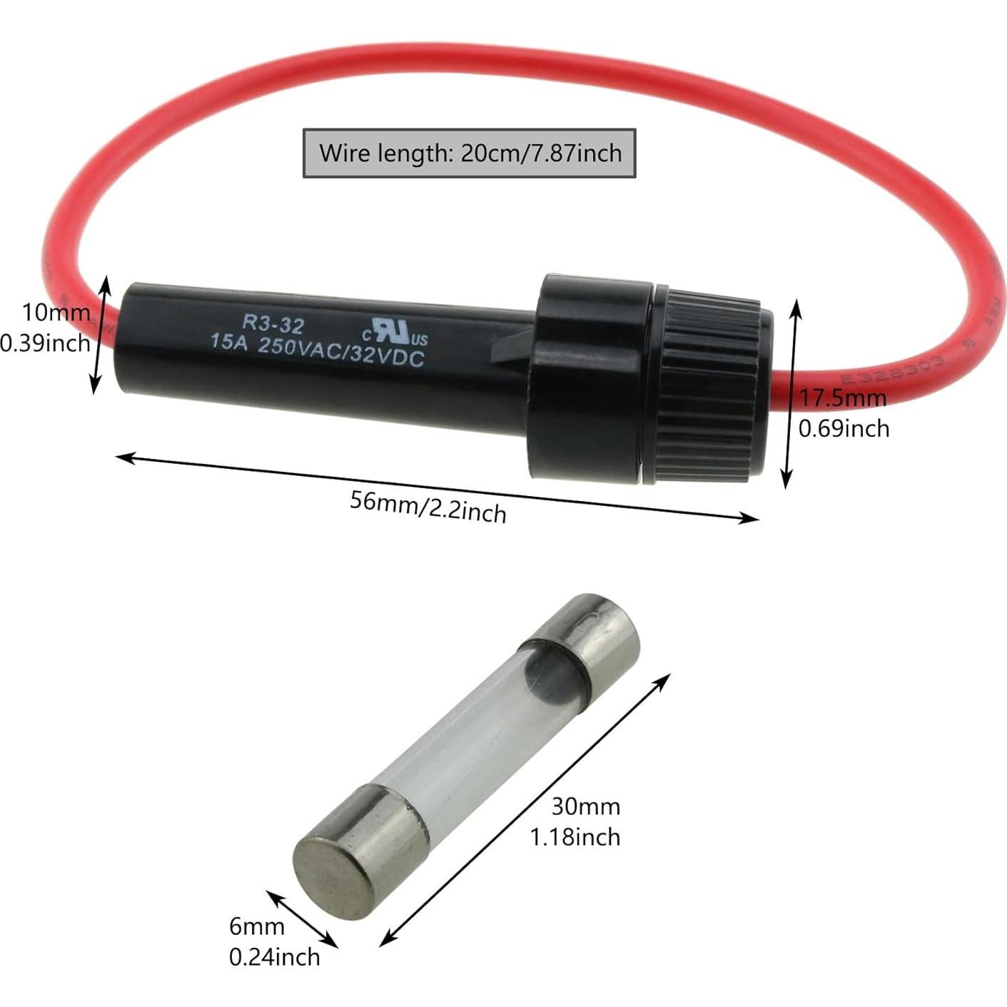 Soporte de Fusible 6EN1 LUORNG con 5 Fusibles 6x30mm 1A