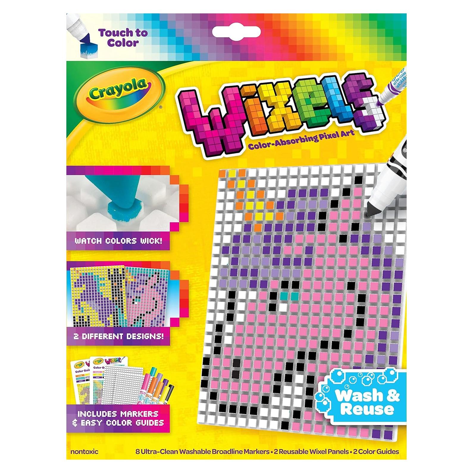 Kit de Actividades Crayola Wixels Unicornio, 2 Paneles y 8 Marcadores