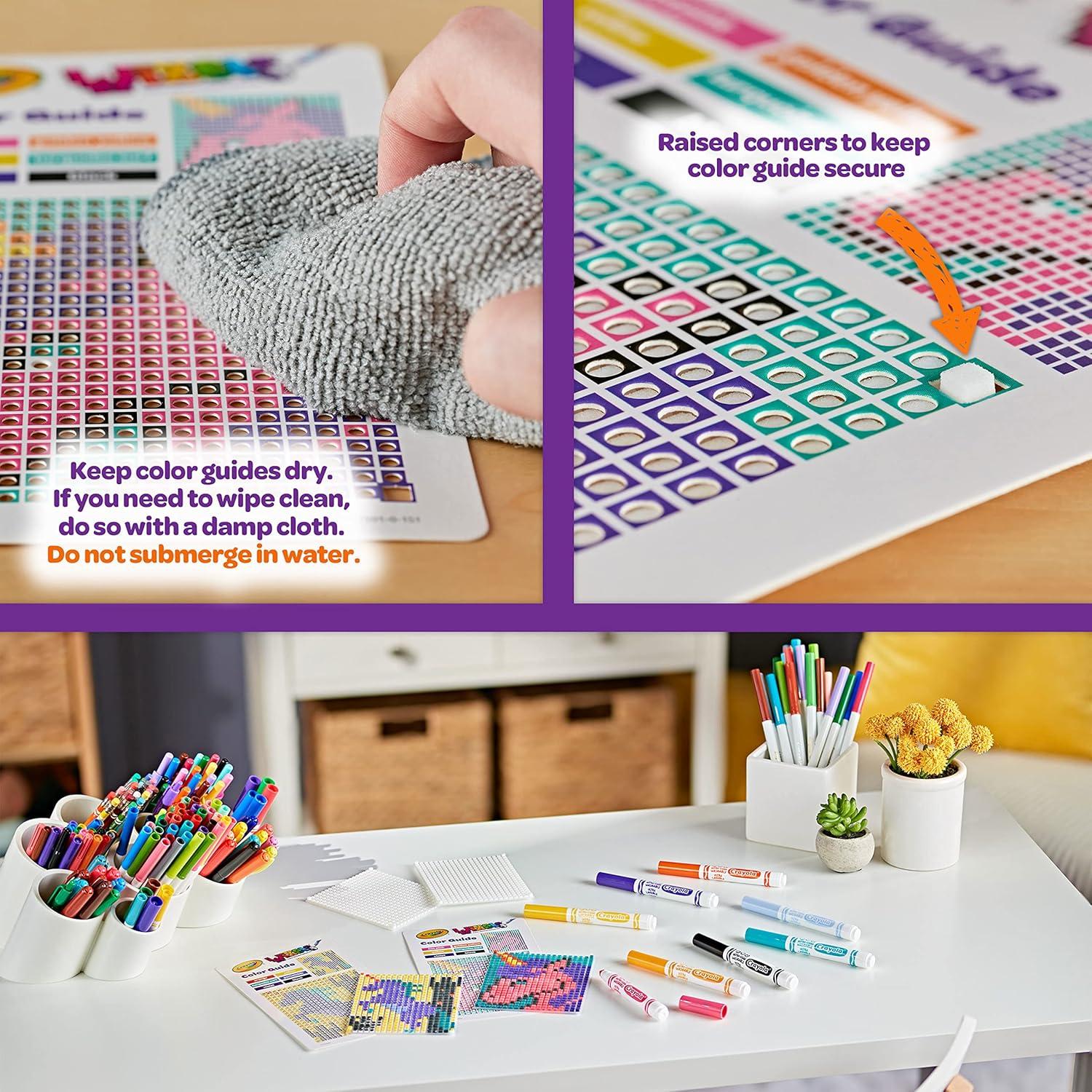 Kit de Actividades Crayola Wixels Unicornio, 2 Paneles y 8 Marcadores