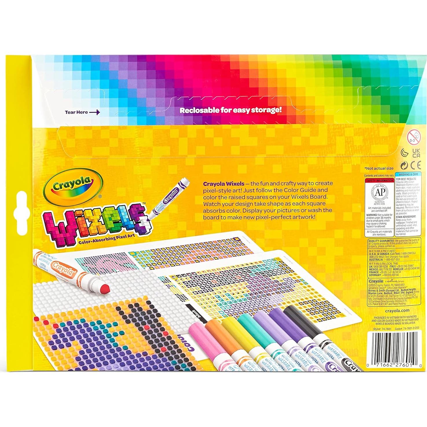 Kit de Actividades Crayola Wixels Unicornio, 2 Paneles y 8 Marcadores