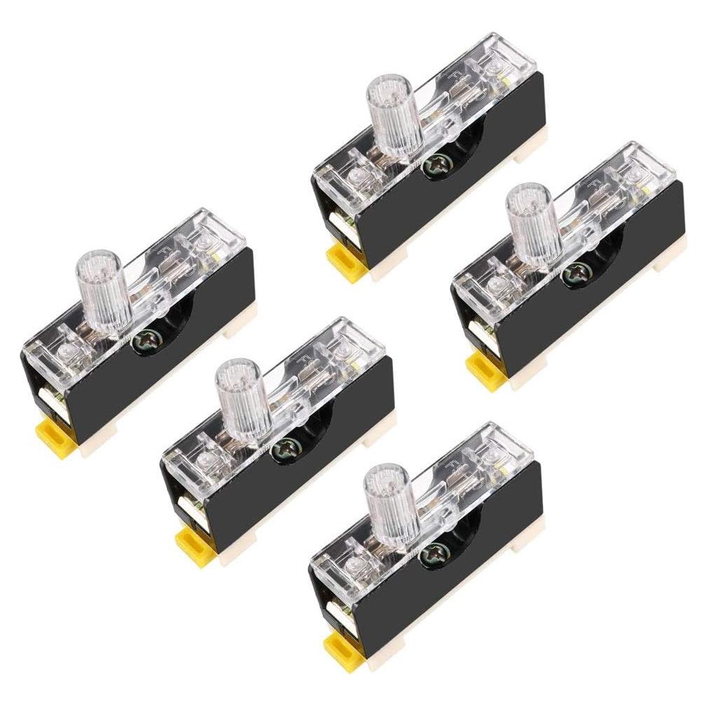 Soporte de Fusible uxcell con Fusible 6x30mm 250V 10A - 5Pcs