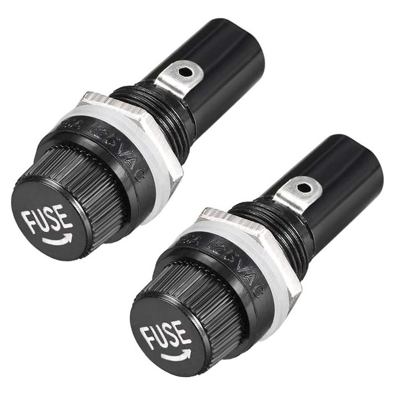 Soporte de Fusible Montado en Panel uxcell 6x30mm 2Pcs