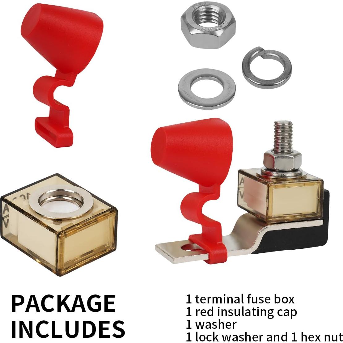 Soporte de Fusible de Batería JXJXQU 200A Impermeable