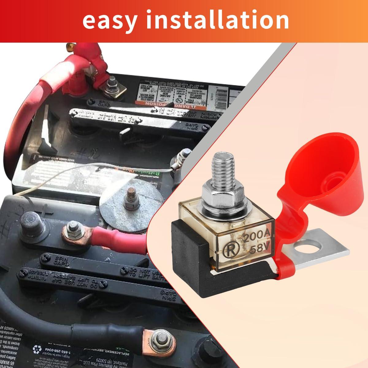 Soporte de Fusible de Batería JXJXQU 200A Impermeable