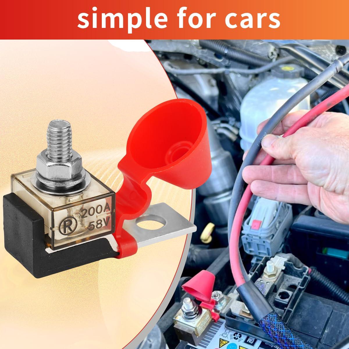 Soporte de Fusible de Batería JXJXQU 200A Impermeable