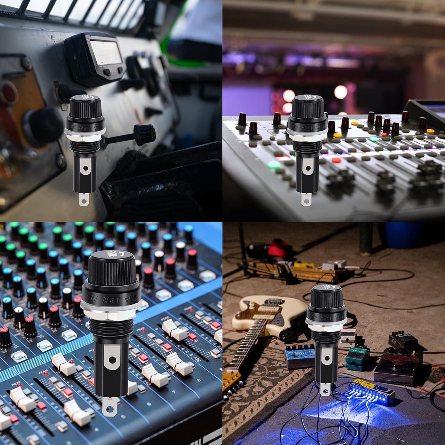 Soporte de Fusible de Montaje en Panel COMPSTUDIO 6x30mm (10pcs)