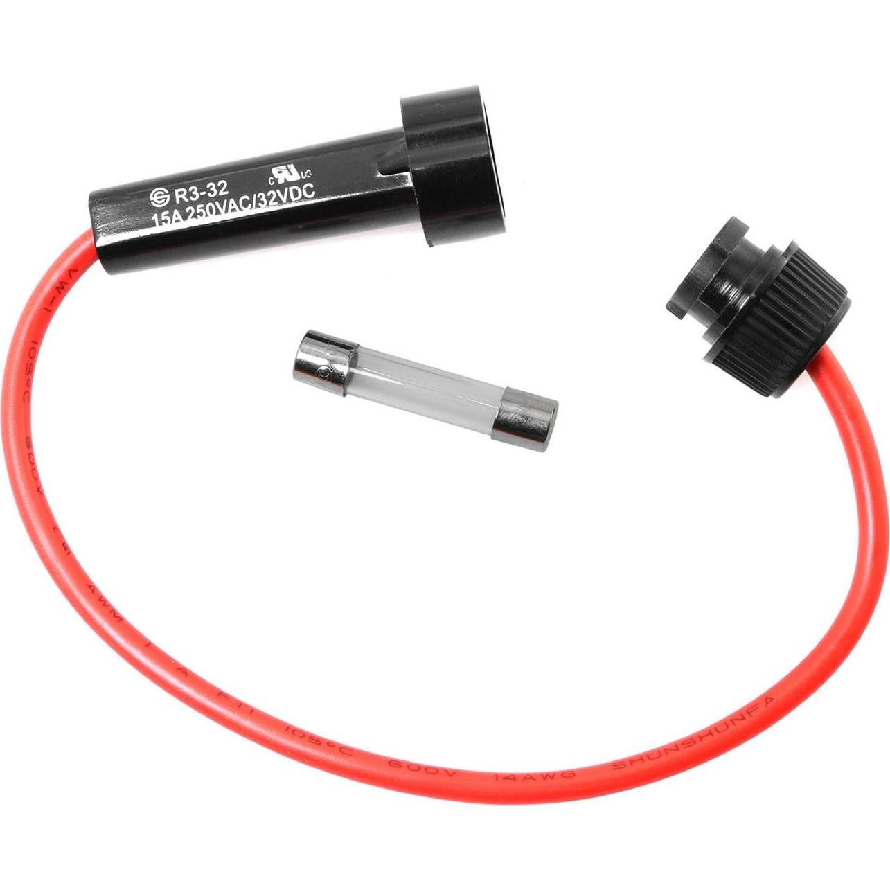 Soporte de Fusible en Línea SQXBK con Fusible 5A 6x30mm