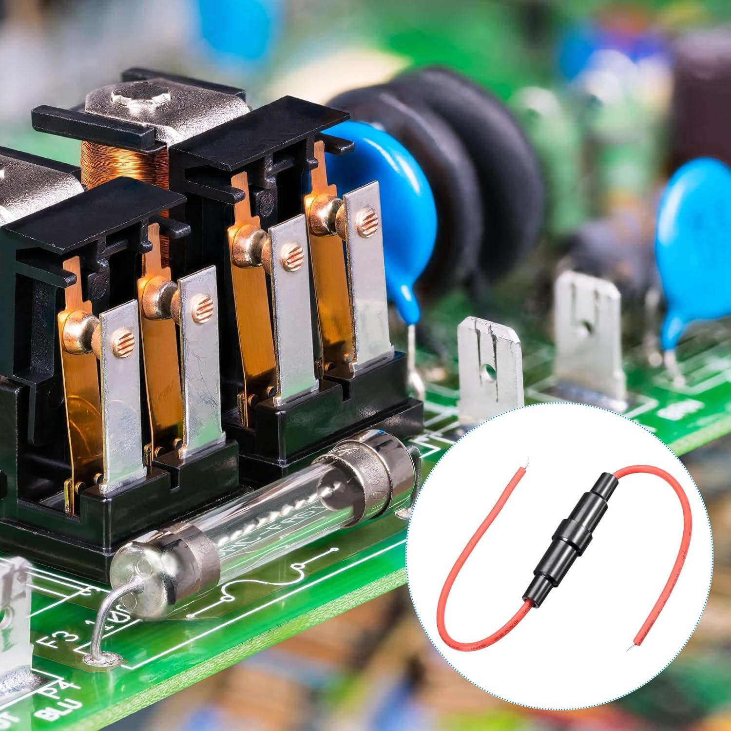 Soporte de Fusible Tipo Tornillo uxcell 10 Pcs 5x20mm 10A