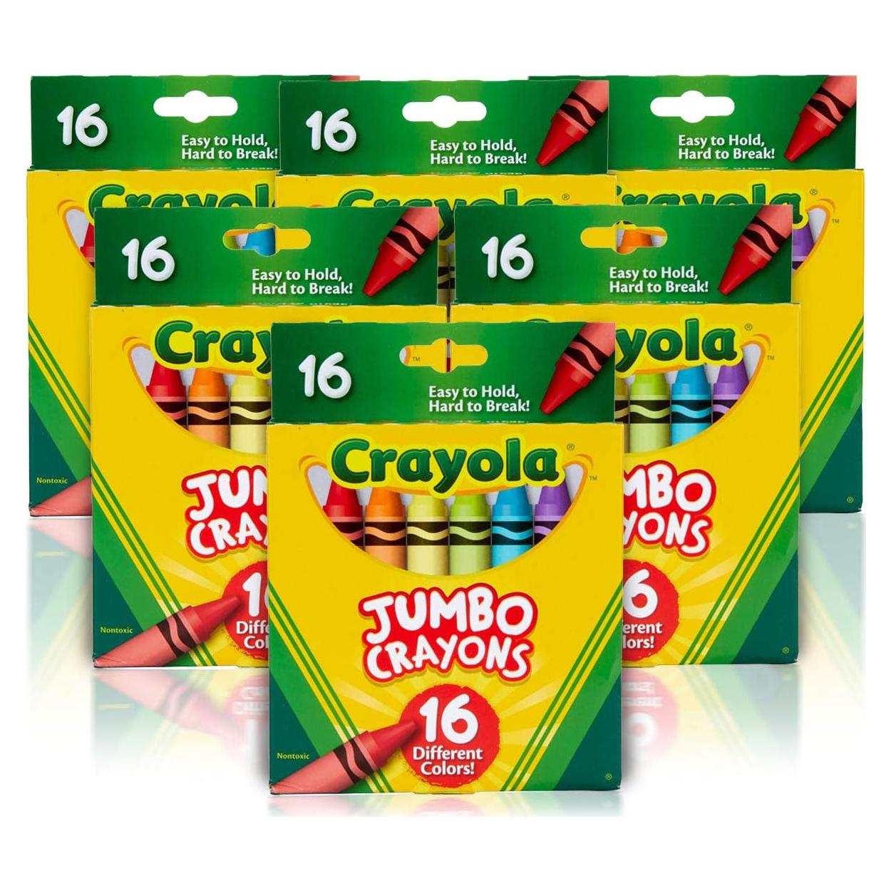 Crayones Jumbo Crayola 6 Juegos de 16 Crayones Grandes