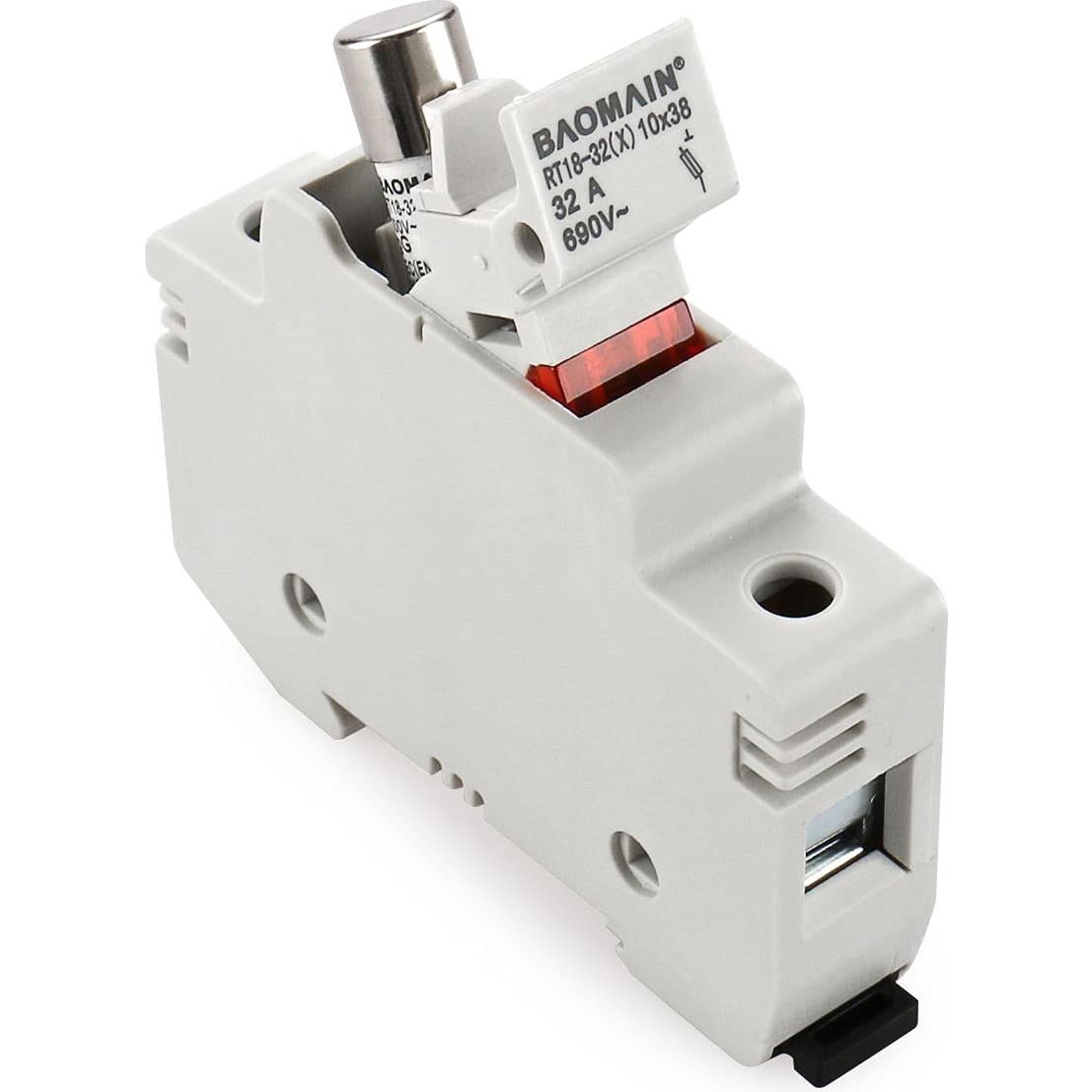 Soporte de Fusible Baomain RT18-32(X) 10mm x 38mm 3A