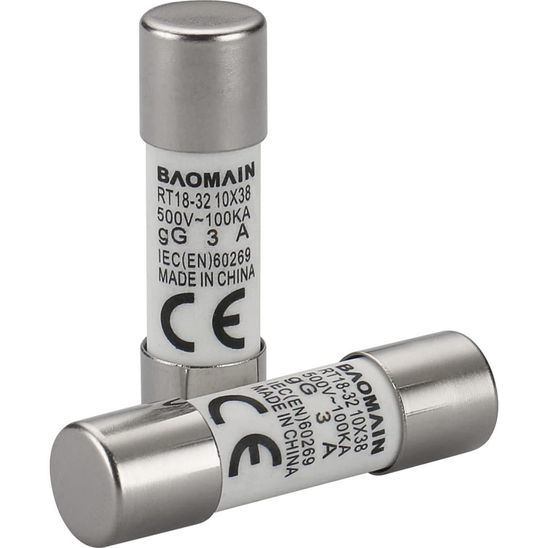 Soporte de Fusible Baomain RT18-32(X) 10mm x 38mm 3A