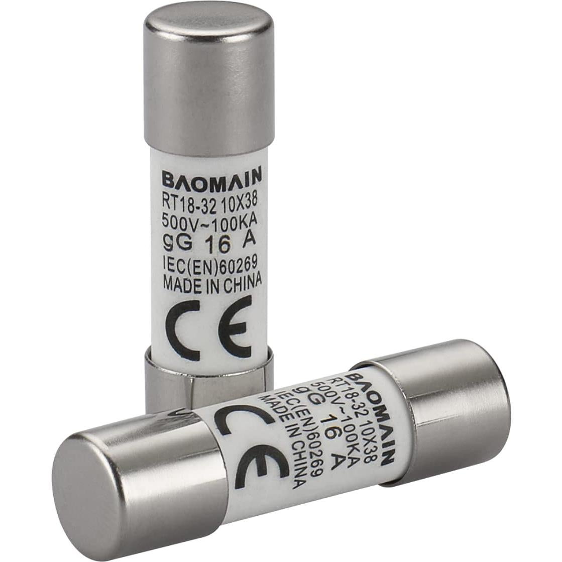 Soporte de Fusible Cilíndrico Baomain RT18-32 16A 2 Polos DIN