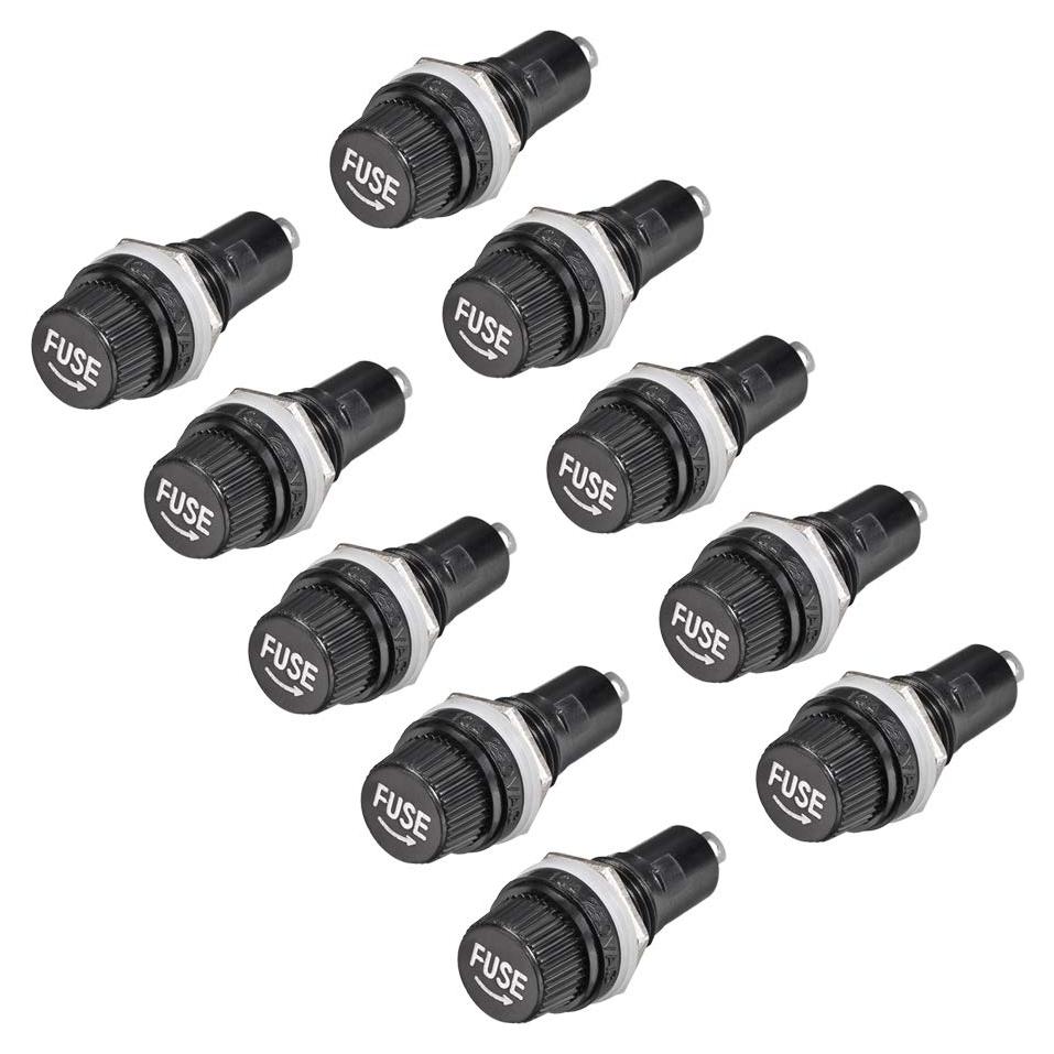 Soporte de Fusible Montado en Panel uxcell 5x20mm 10Pcs