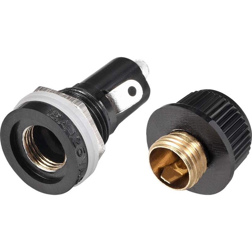 Soporte de Fusible Montado en Panel uxcell 5x20mm 10Pcs