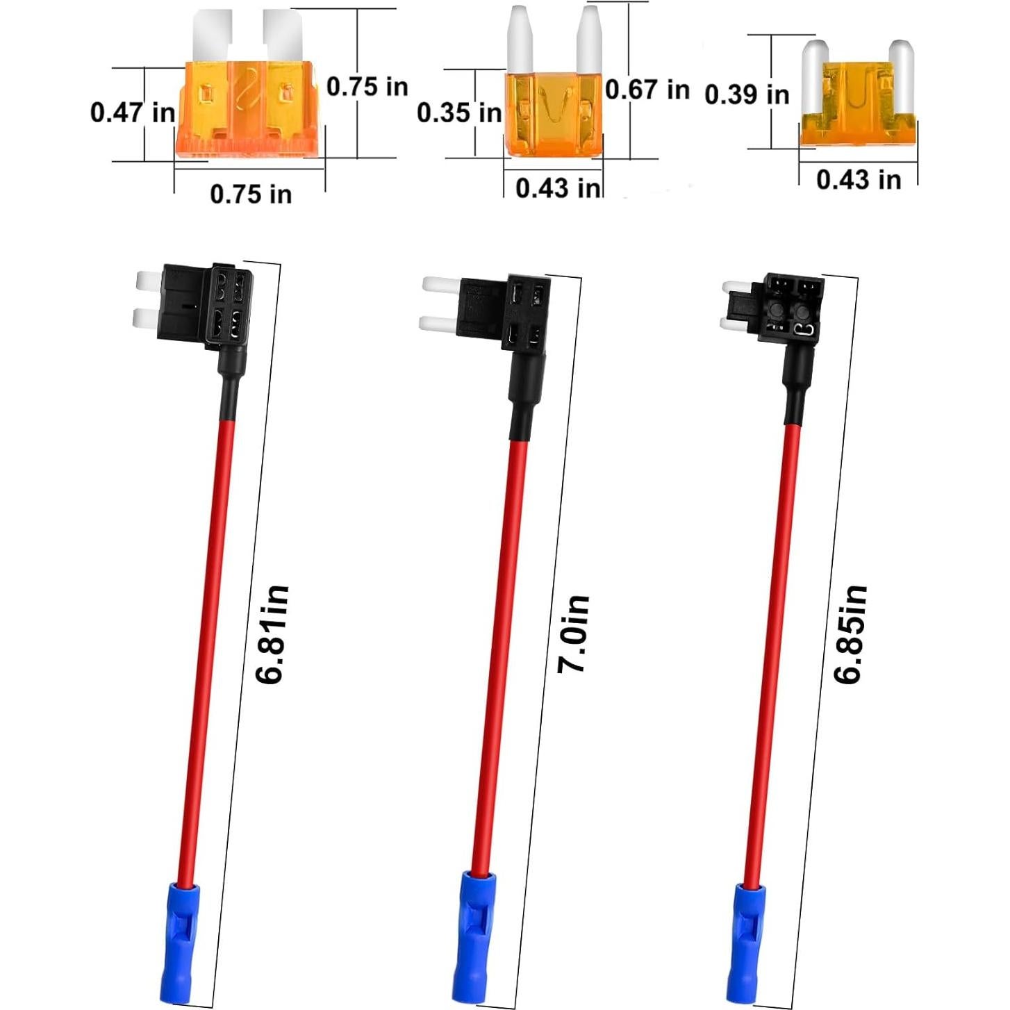 Kit de Adaptadores de Fusible MuHize 9 Piezas 12V-24V