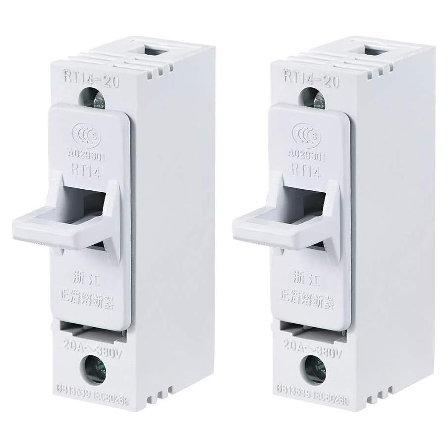 Portafusible Cerámico 20A 380V AC uxcell RT14 RT18 R015 2Pcs