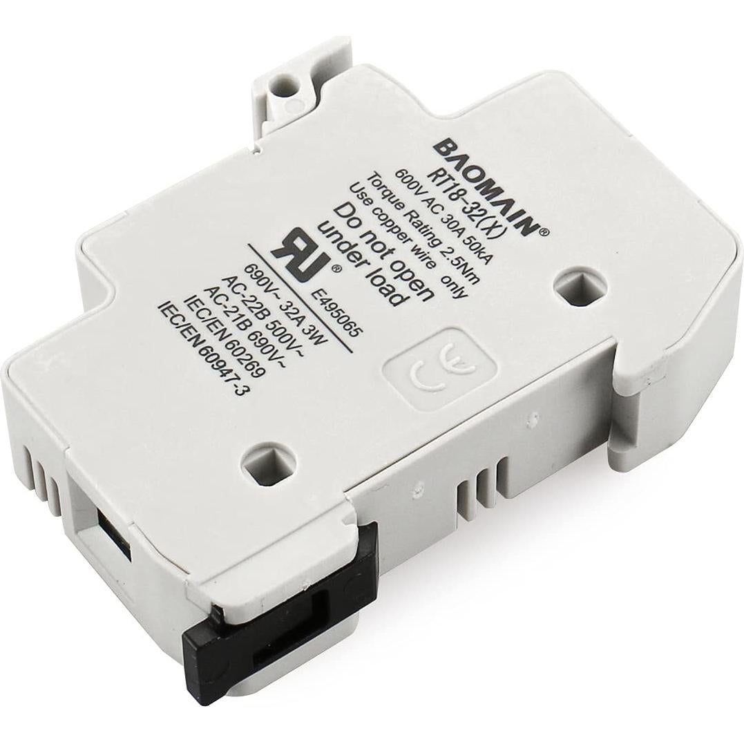 Portafusibles RT18-32 Baomain con 10 Fusibles Cerámicos 2A