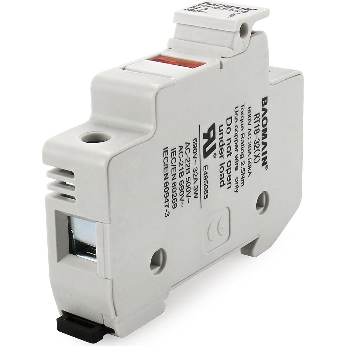 Portafusibles RT18-32 Baomain con 10 Fusibles Cerámicos 2A