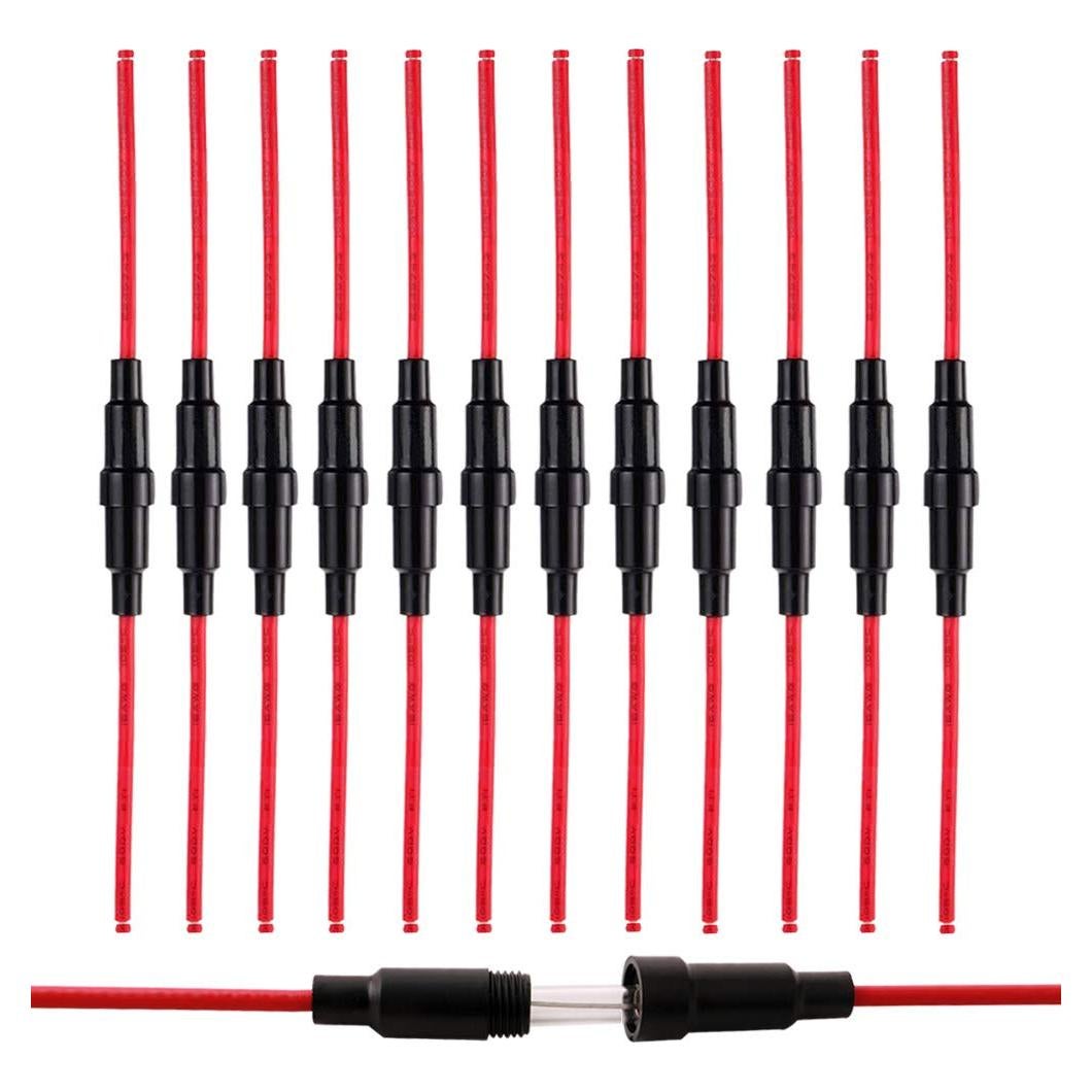 Soporte de Fusible Inline FULARR 12 Piezas 32V 20A 25cm