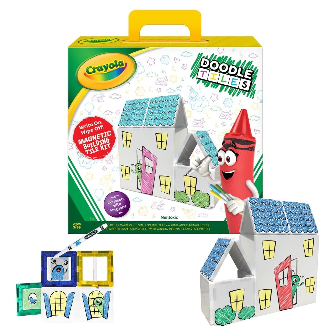 Set de Bloques Magnéticos Crayola Doodle 24 Piezas para Niños
