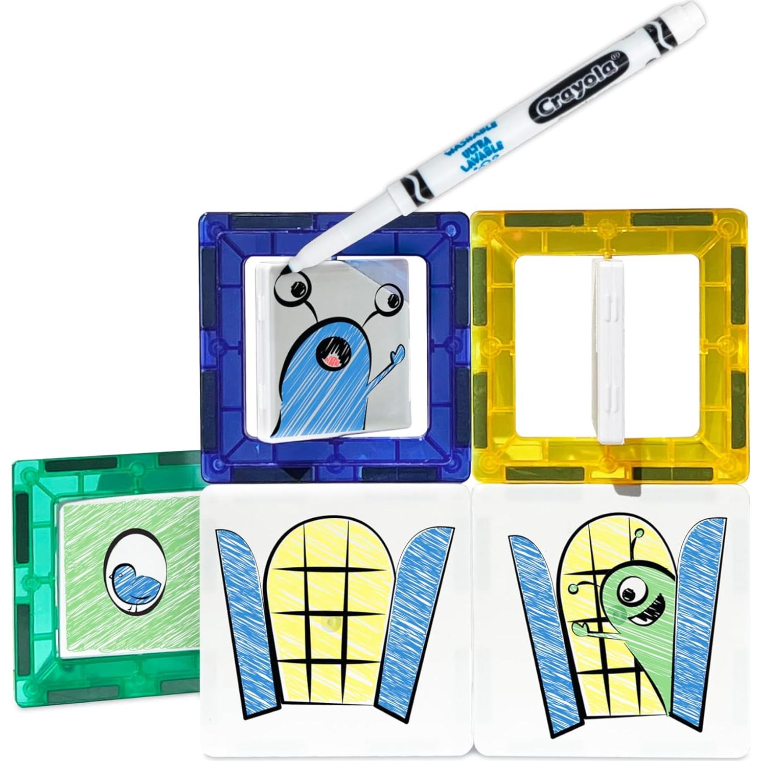 Set de Bloques Magnéticos Crayola Doodle 24 Piezas para Niños