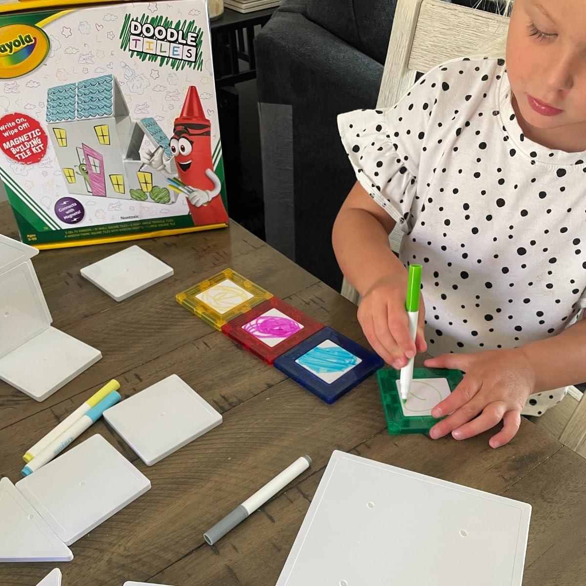Set de Bloques Magnéticos Crayola Doodle 24 Piezas para Niños