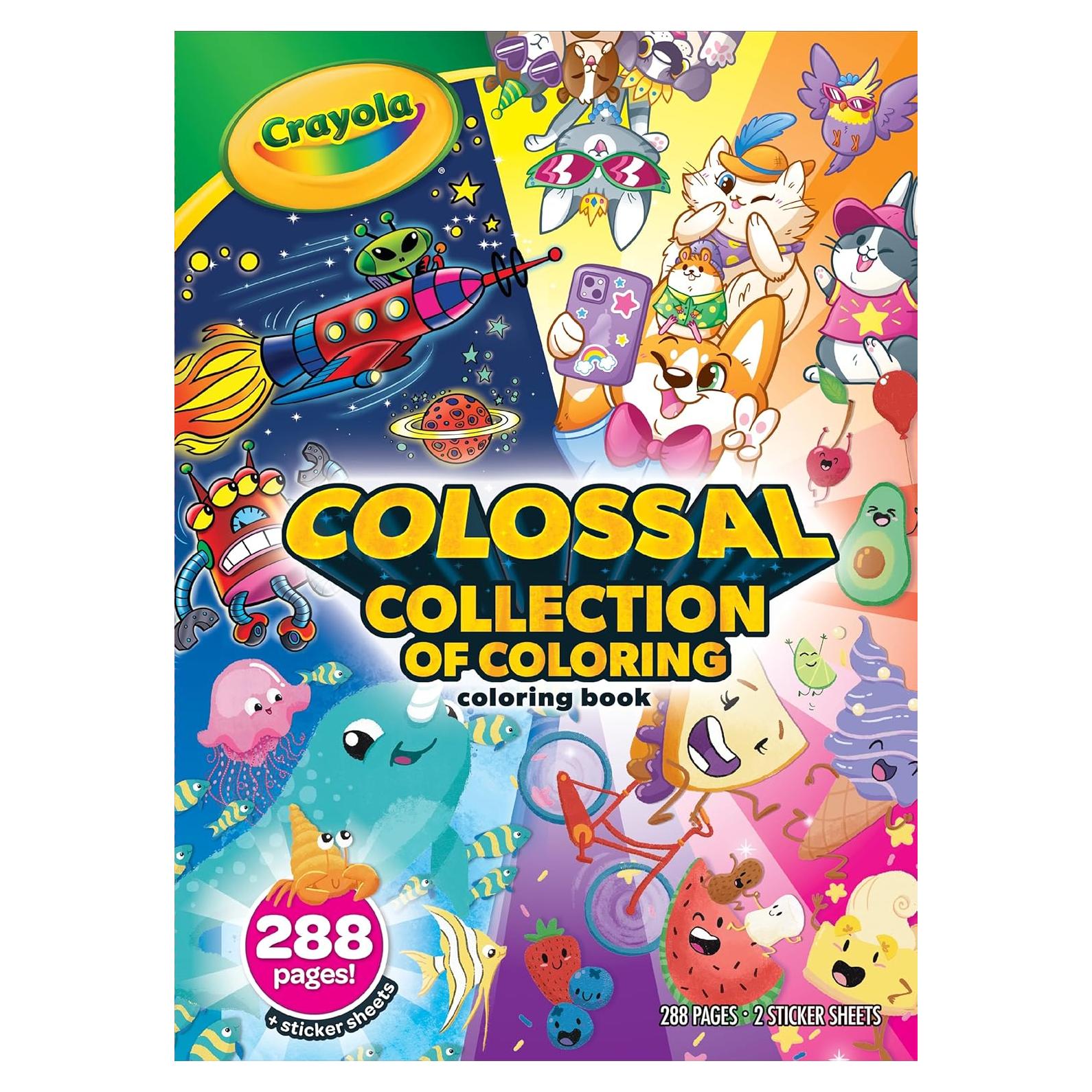 Libro para Colorear Crayola 288 Páginas y Stickers 3+