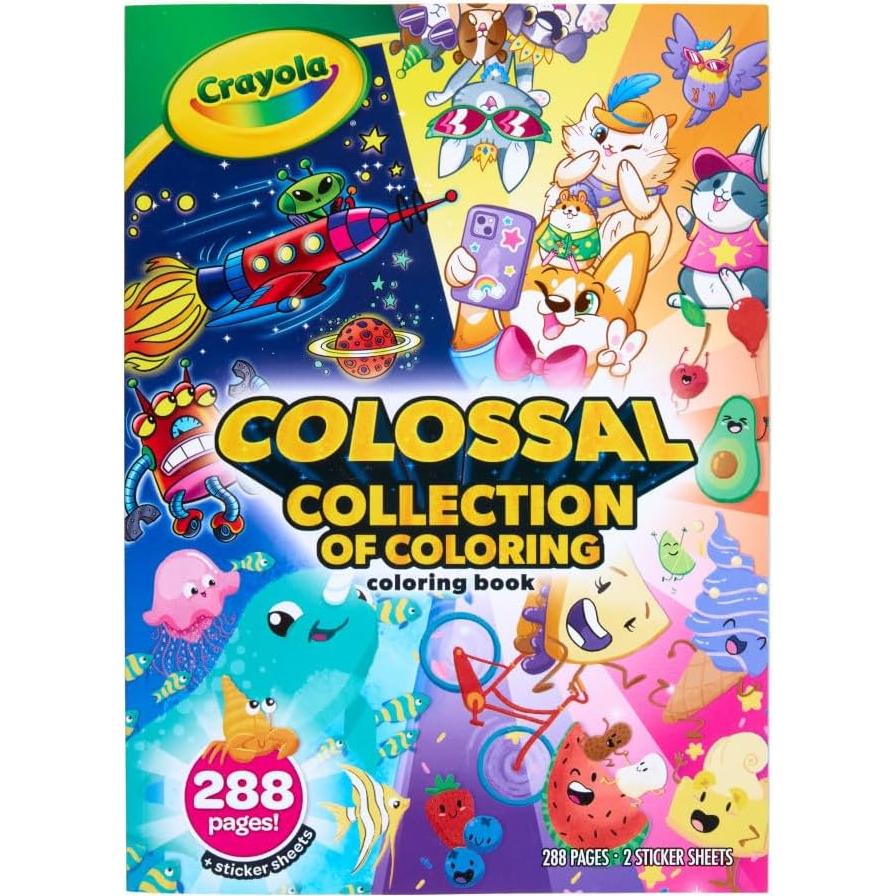 Libro para Colorear Crayola 288 Páginas y Stickers 3+