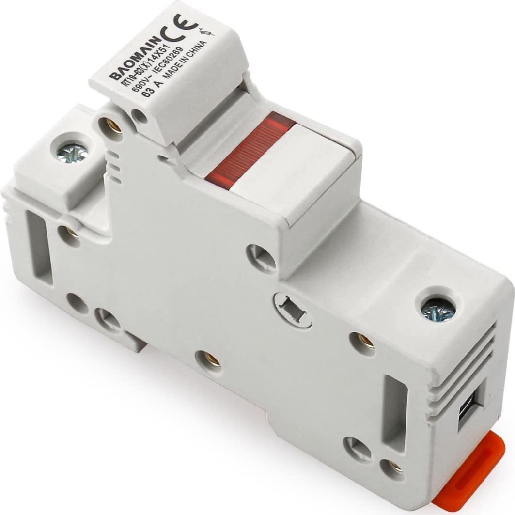 Portafusibles Baomain RT18-63 con 5 Fusibles Cerámicos 63A