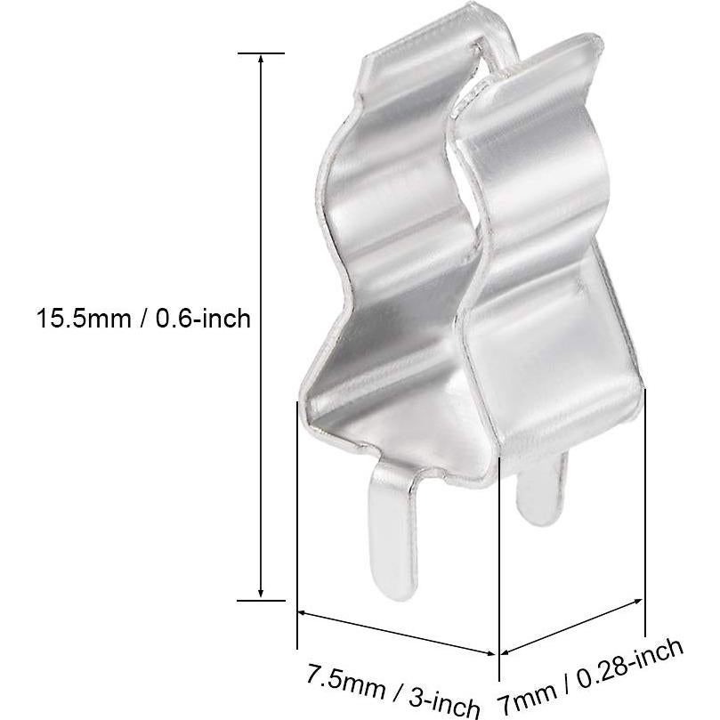 Clips de Fusible uxcell para Tubos de Vidrio 30mm x 6mm - 50pcs