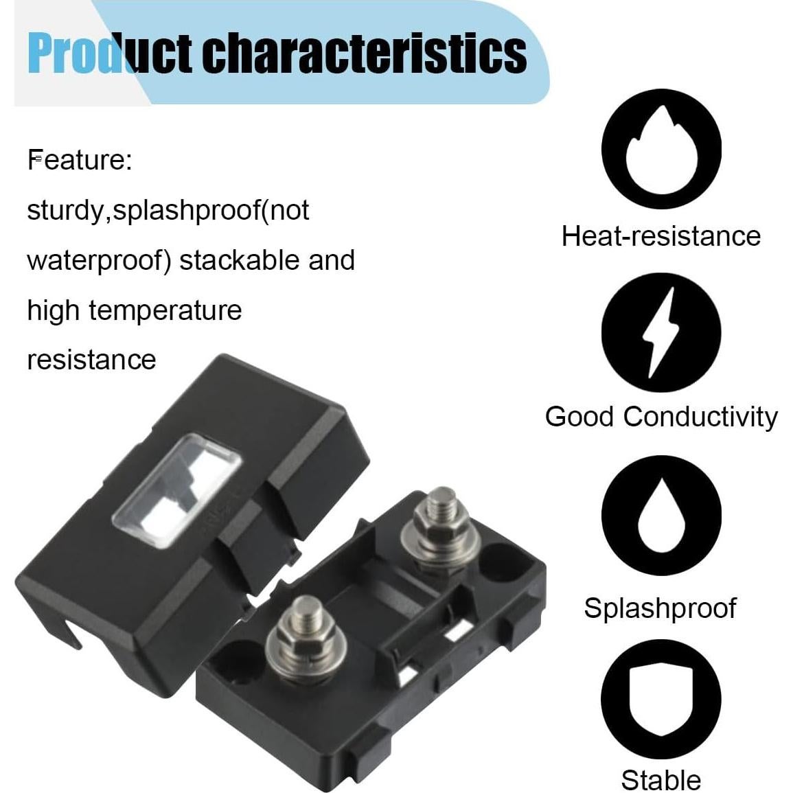 Soporte de Fusible Automotriz LAINLOY 80A con Tapa