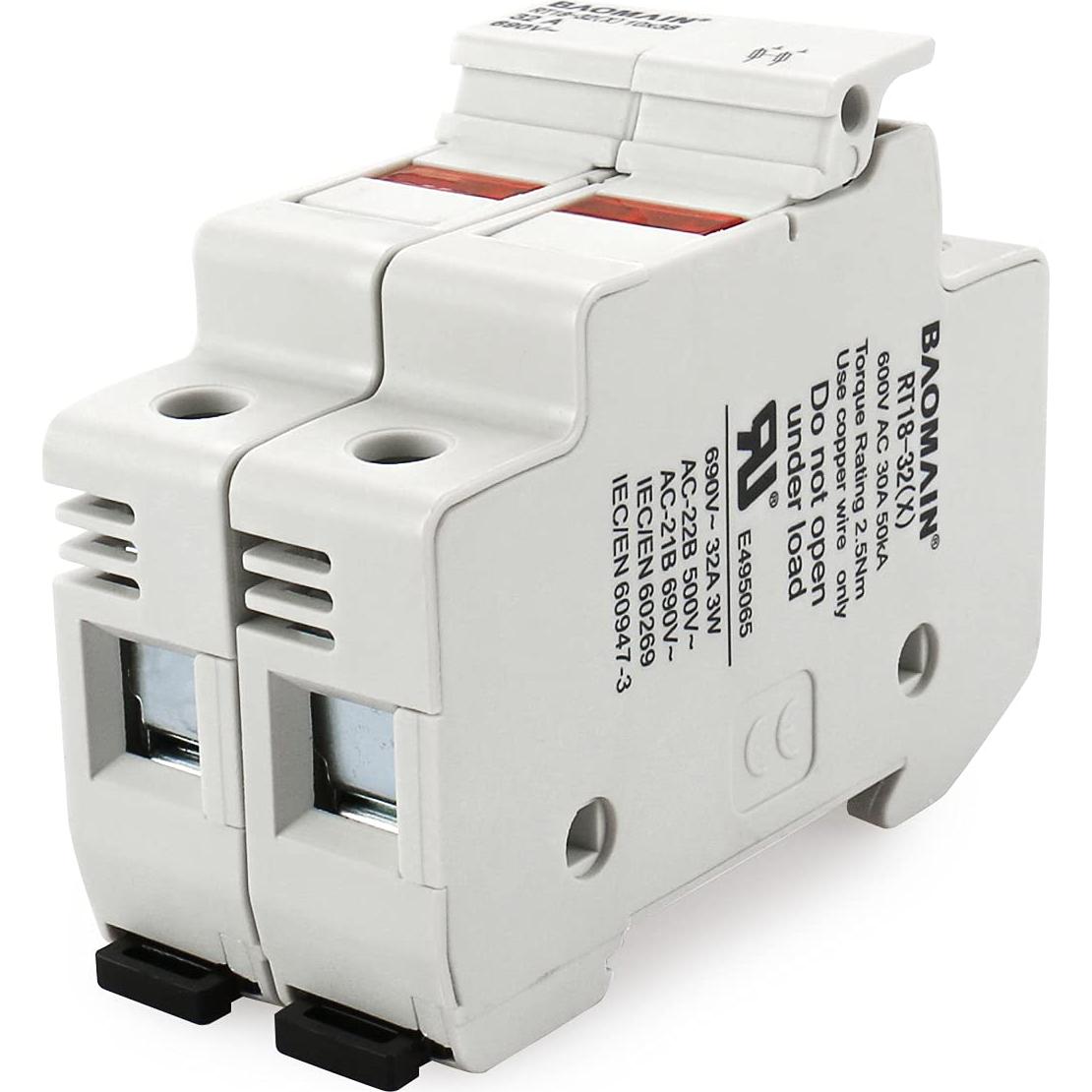 Portafusibles RT18-32 Baomain con 10 Fusibles Cerámicos 4A