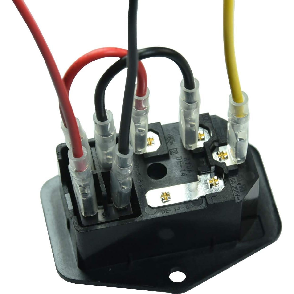 Enchufe IEC320 C14 FILSHU 10A 250V con Fusible Iluminado - Paquete de 2