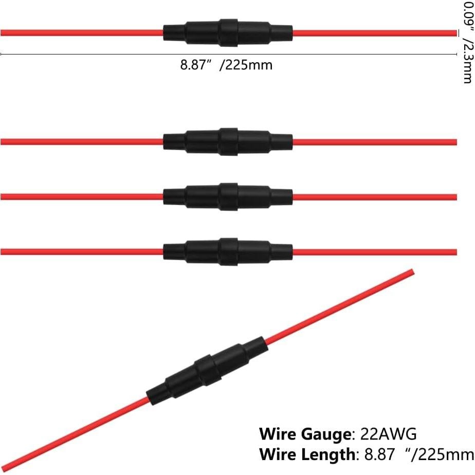 Kit de Fusibles de Vidrio Rápido 100 Pcs 5x20mm WMYCONGCONG