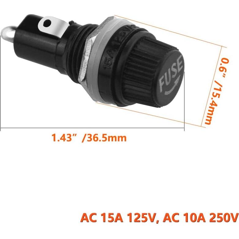 Kit de Fusibles de Vidrio Rápido 100 Pcs 5x20mm WMYCONGCONG