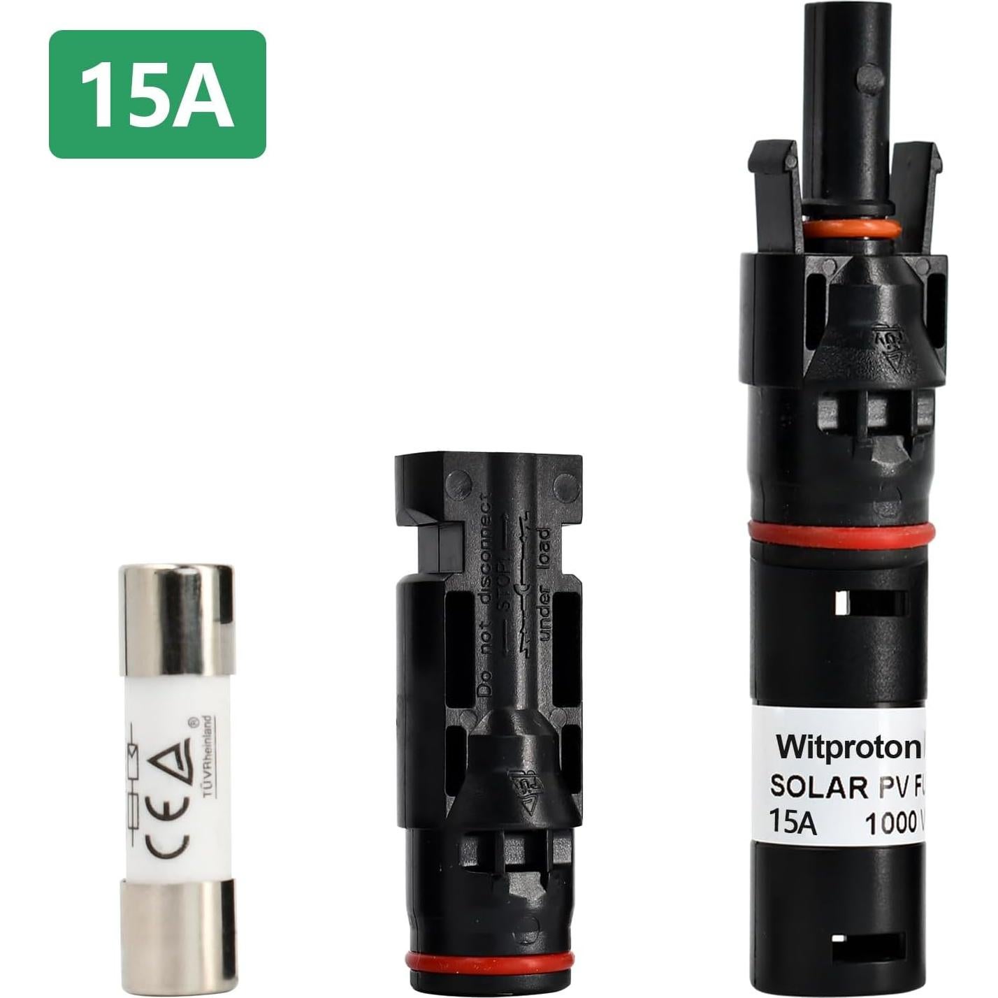 Soporte de Fusible Solar Witproton 15A IP68 para Paneles