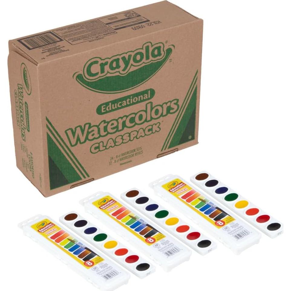 Acuarelas Crayola Classpack 24 Bandejas y 12 Recargas