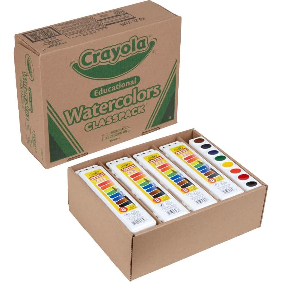 Acuarelas Crayola Classpack 24 Bandejas y 12 Recargas