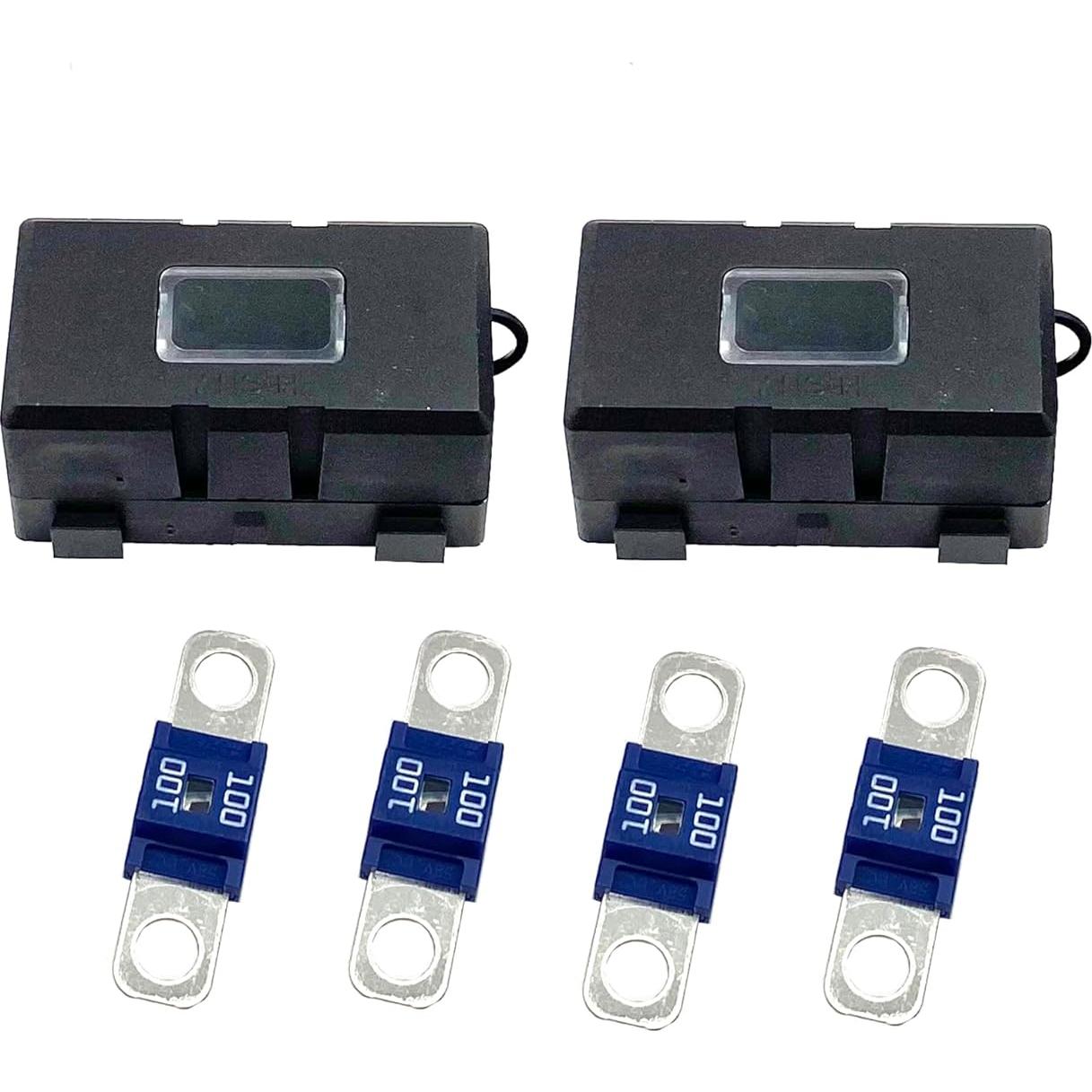 4 Fusibles Midi 100A Bstenky + 2 Soportes para Autos