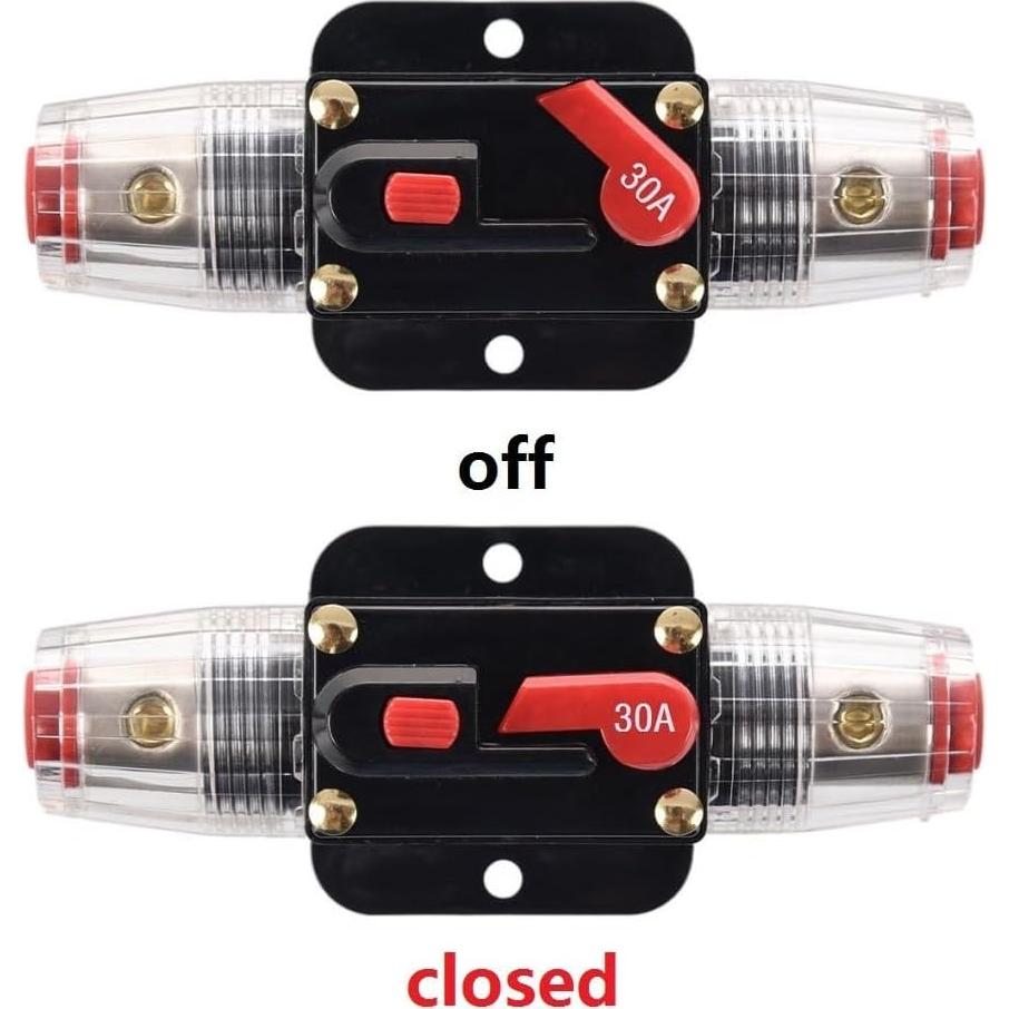 Portafusibles Automático 30A ANJOSHI 12V-48V DC Protección Audio