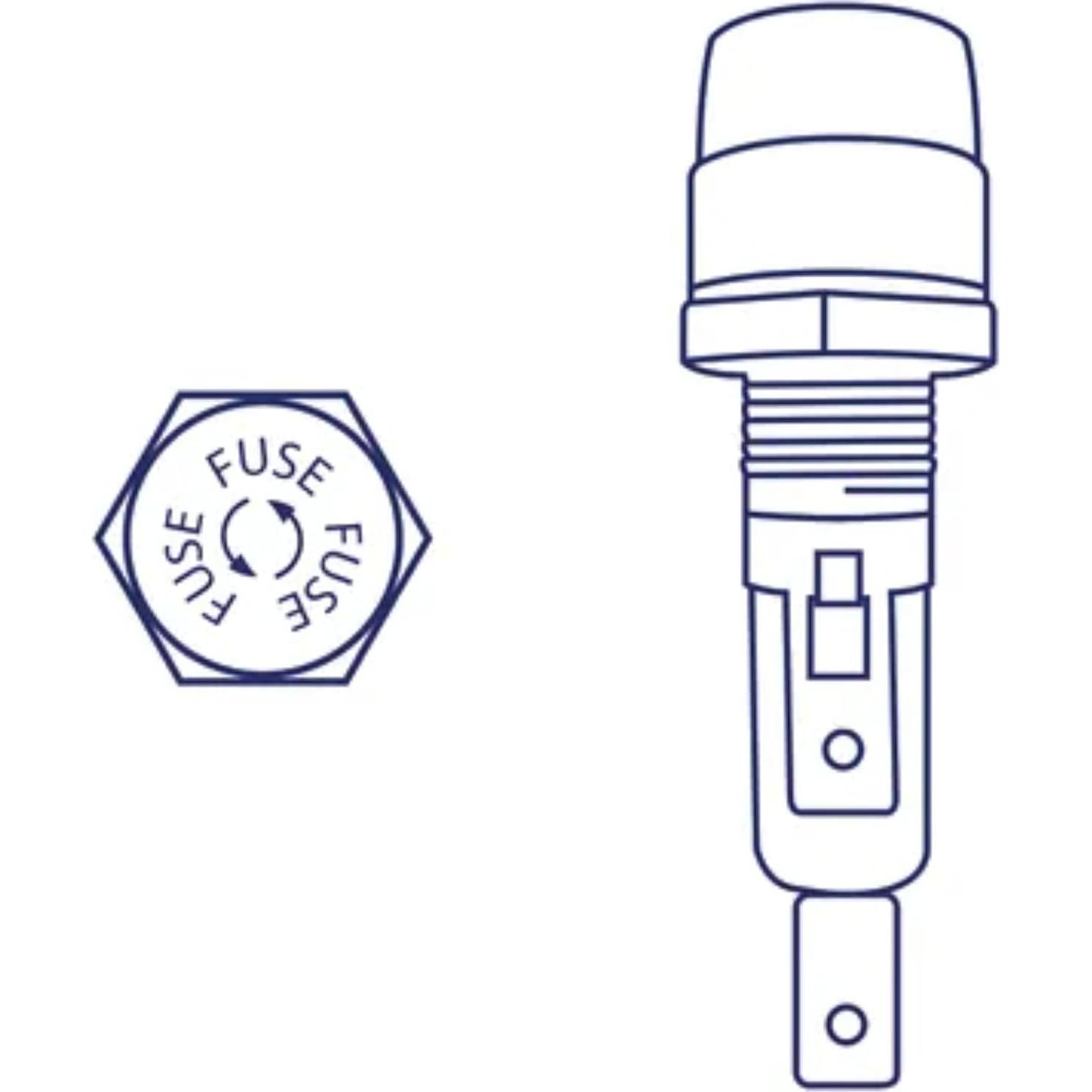 Soporte de Fusible Sierra FS45430 32V para Motor Marino