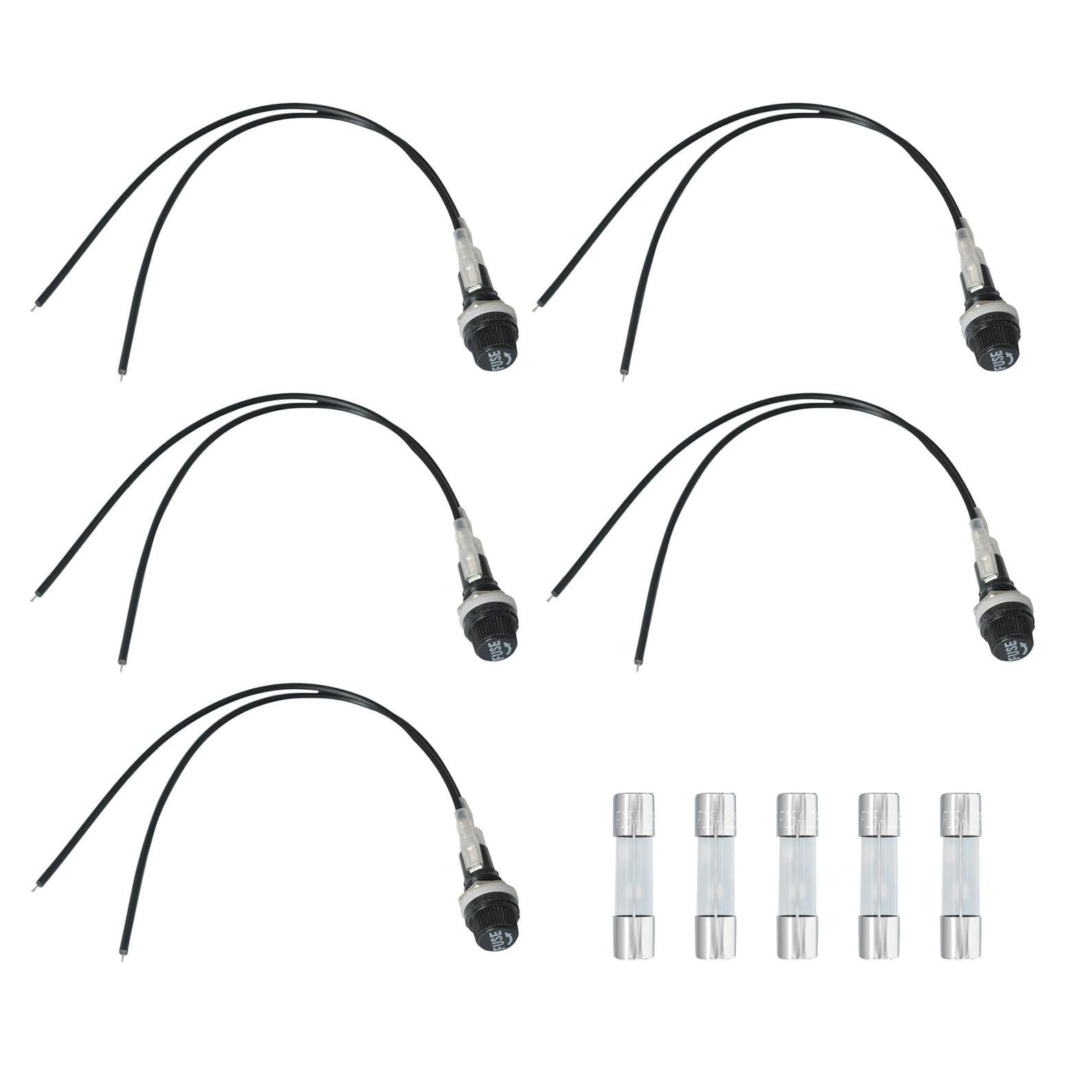 5 Soportes de Fusible de Montaje en Panel YTgilo 12V 10A 15A