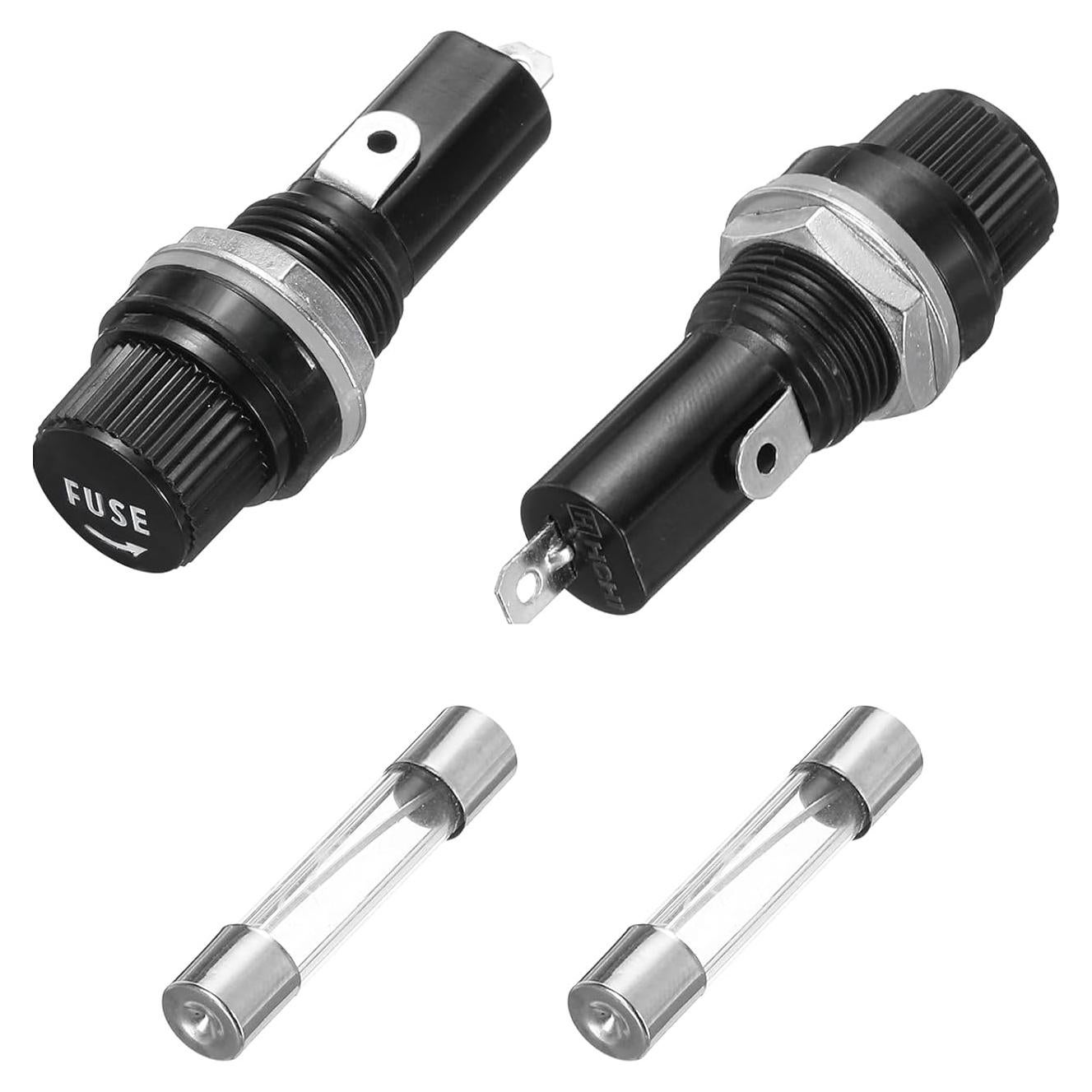 Soportes de Fusibles Montados en Panel uxcell 8A 250V 2 Pcs