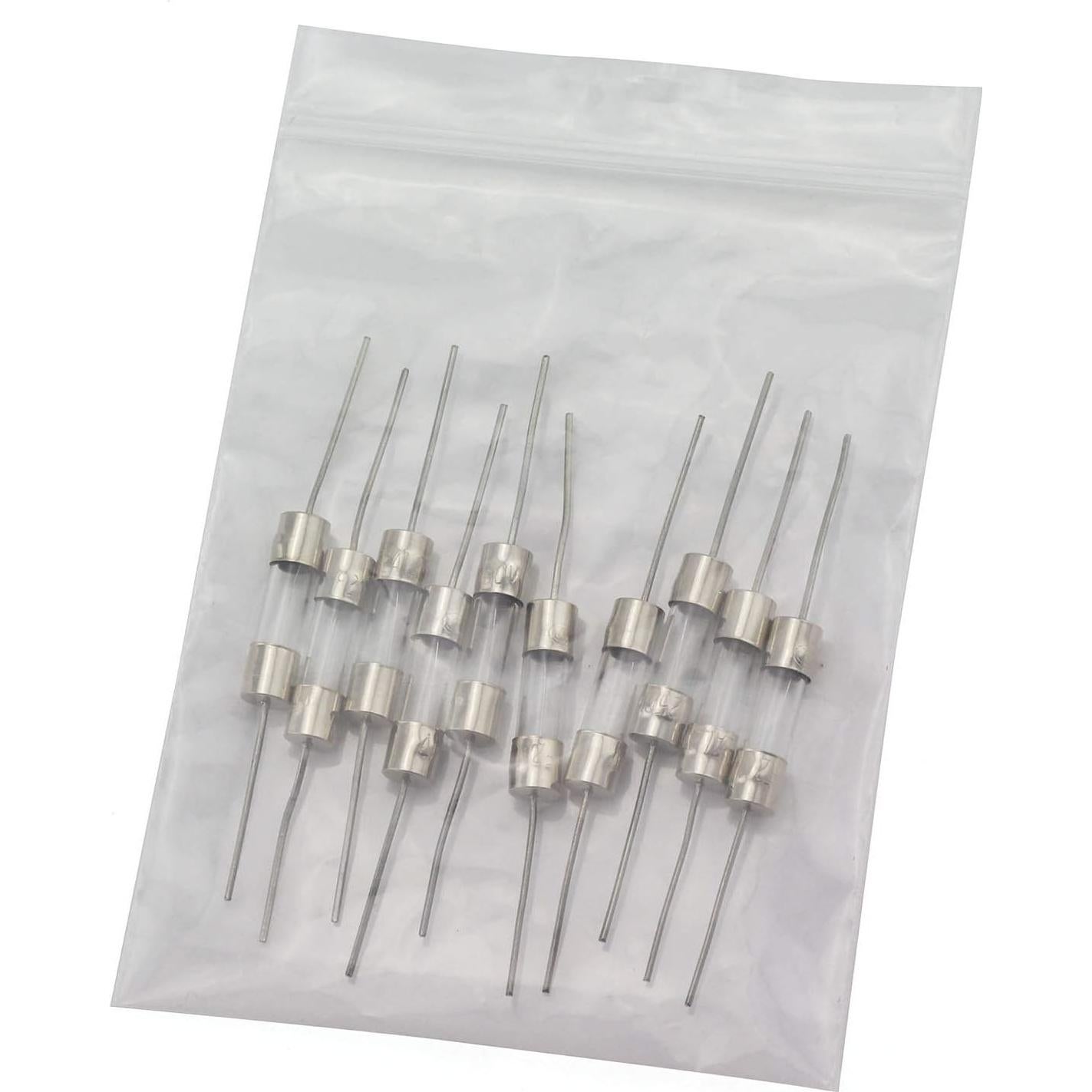 Fusibles de Vidrio Tegg 10pcs 5x20mm 3A para Circuito Eléctrico