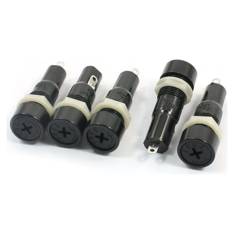 Portafusibles Montado en Panel uxcell MF-527 250V 10A 5x20mm