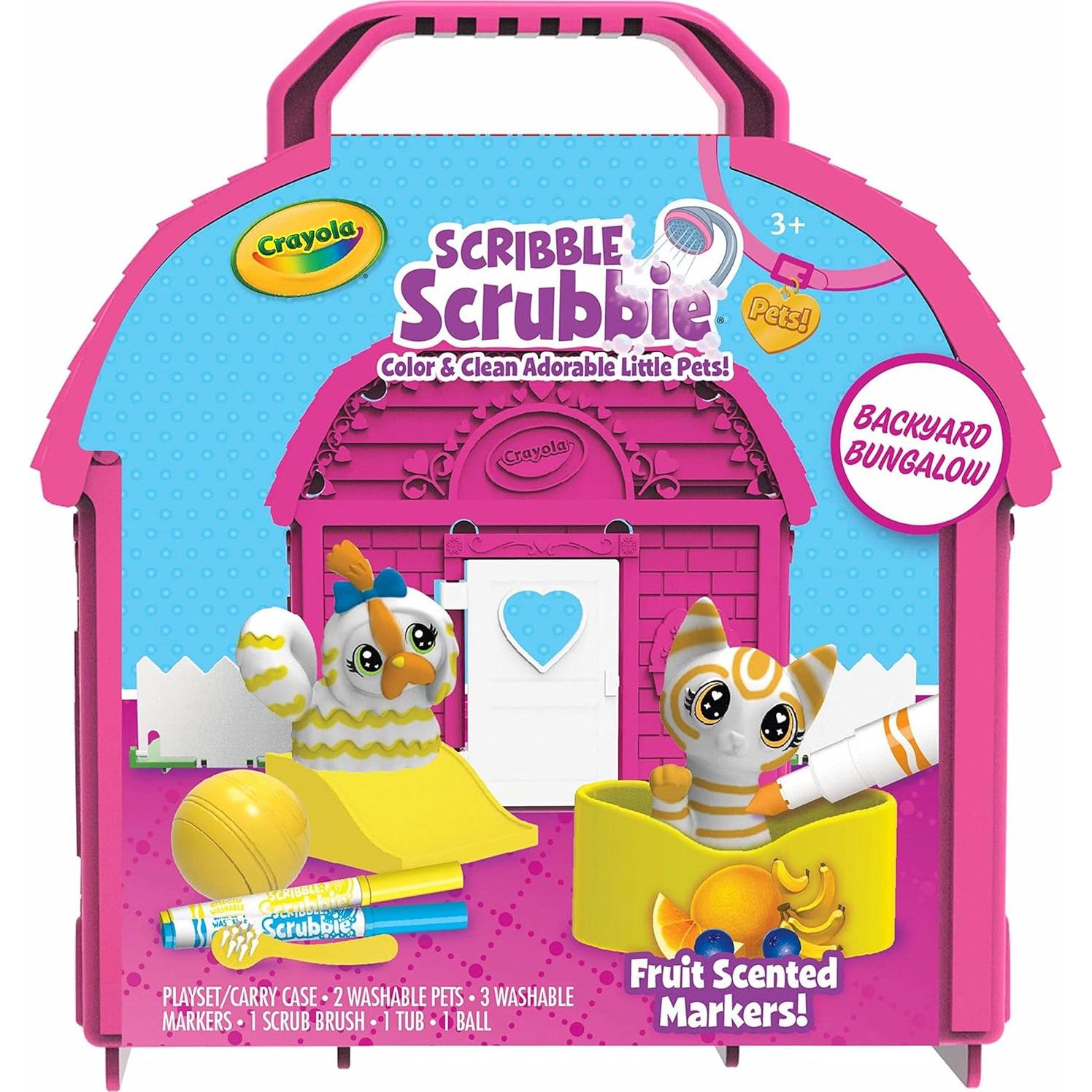Crayola Scribble Scrubbie Bungalow de Patio, 2 Mascotas
