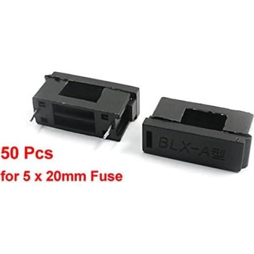 Soporte de Fusible para Montaje en PCB uxcell BLX-A 50Pcs 5x20mm