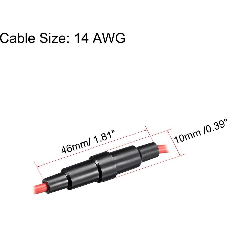 Portafusible Tornillo uxcell 14 AWG 2 Pcs para Fusible 5x20mm