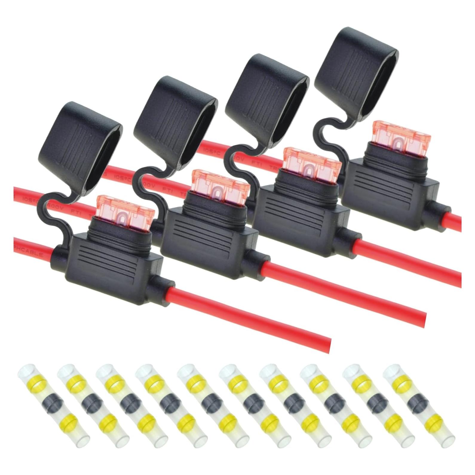 Kit de Portafusibles Impermeable 10 AWG Awilzzoe con Conectores